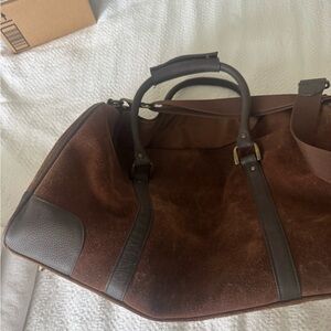 Vintage leather duffel bag